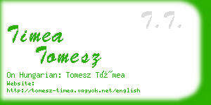 timea tomesz business card